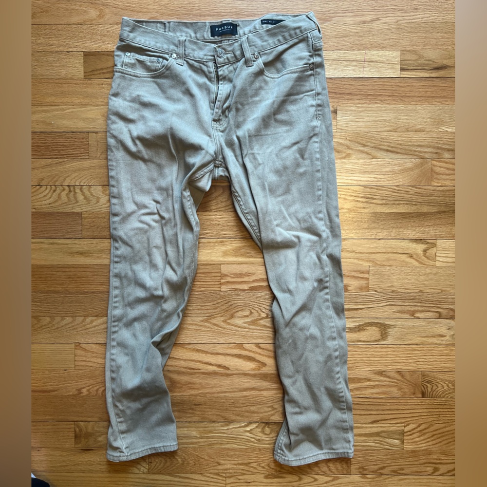 Tan Khaki Pacsun Slim Fit Jeans